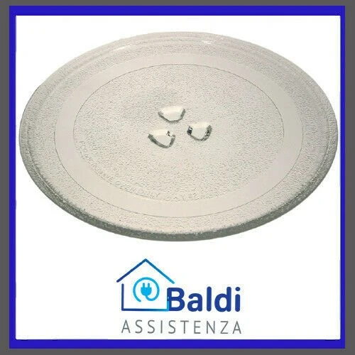 RICAMBIO PIATTO VETRO GIREVOLE 30,5 CM PER FORNO MICROONDE DE LONGHI VARI MODELLI