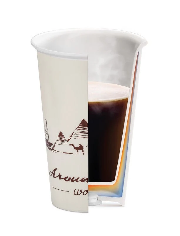 DE LONGHI MUG THERMOCUP TAZZA TERMICA DI CERAMICA A DOPPIA PARETE 300 ML. GLOBTR