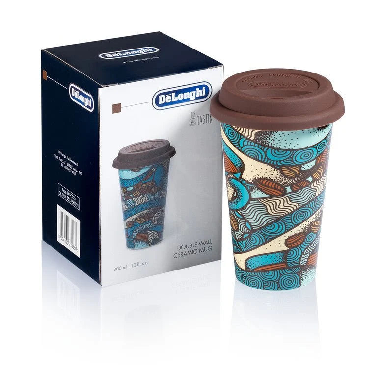 DE LONGHI MUG THERMOCUP TAZZA TERMICA DI CERAMICA A DOPPIA PARETE 300 ML. TASTER
