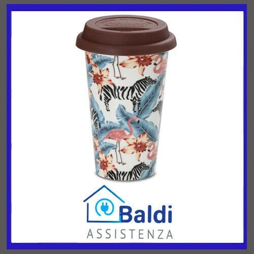 DE LONGHI MUG THERMOCUP TAZZA TERMICA DI CERAMICA A DOPPIA PARETE 300 ML. ANIMAL