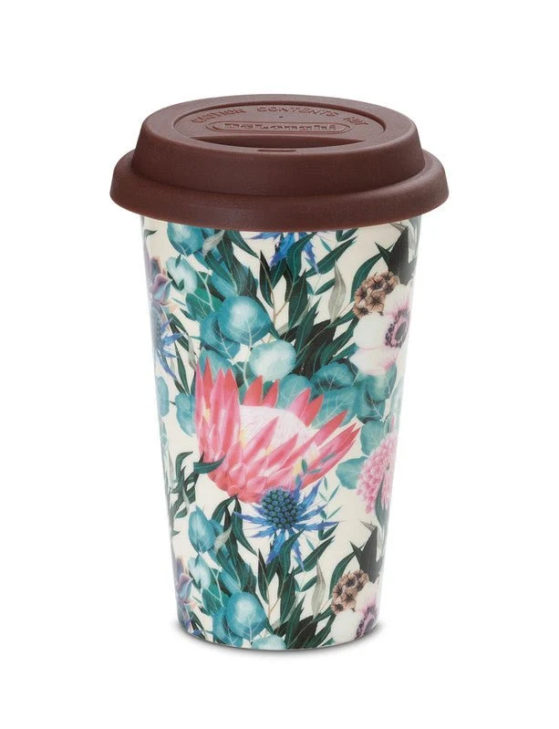 DE LONGHI MUG THERMOCUP TAZZA TERMICA DI CERAMICA A DOPPIA PARETE 300 ML. MULTIC