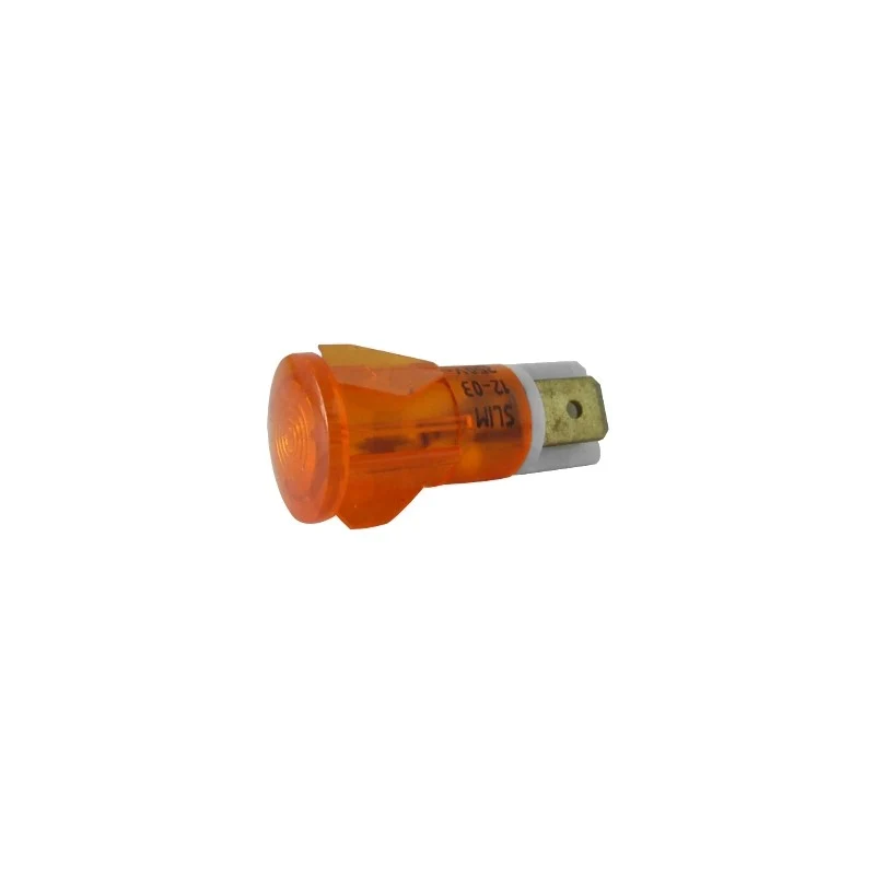 Lampada spia arancio neon 250V a faston - ricambio per macchina da caffè