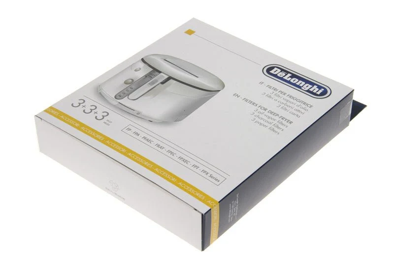 KIT 3 FILTRI PER FRIGGITRICE DE LONGHI SERIE FPA FPX FPAY FPEC FGR FGS FQR FP