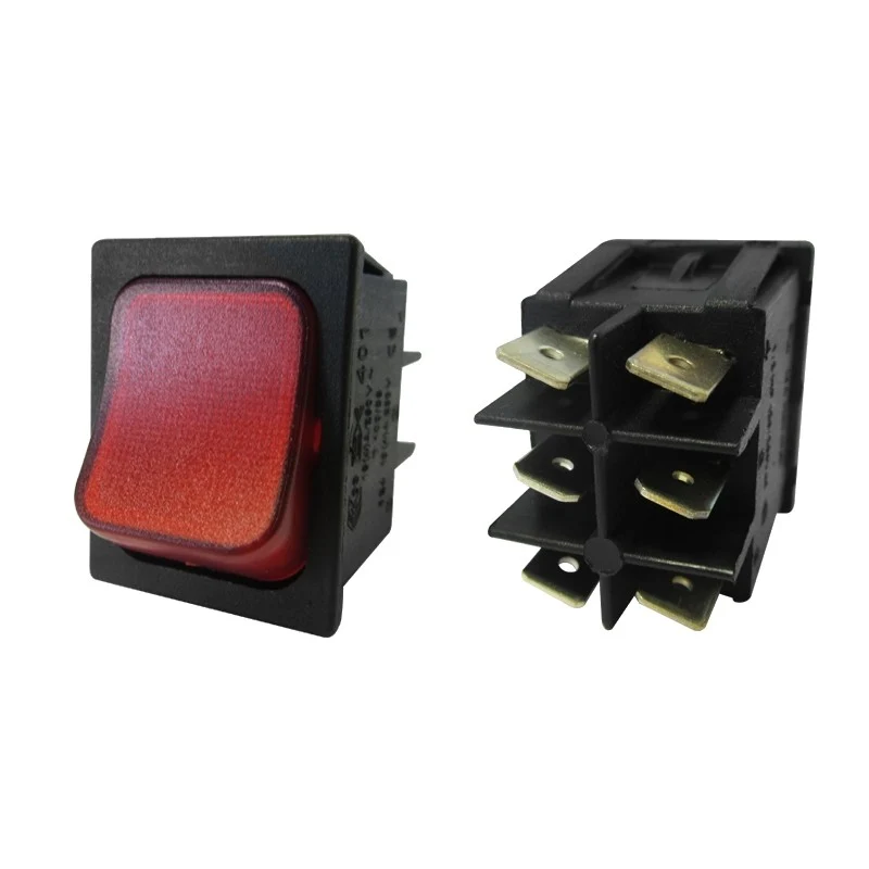 Deviatore luminoso rosso 6 contatti Cimbali - ricambio per macchina da caffè