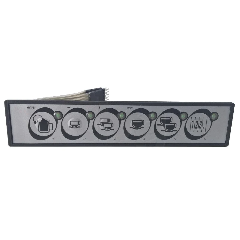 Pulsantiera membrana 6 tasti 6 LED - ricambio per macchina da caffè