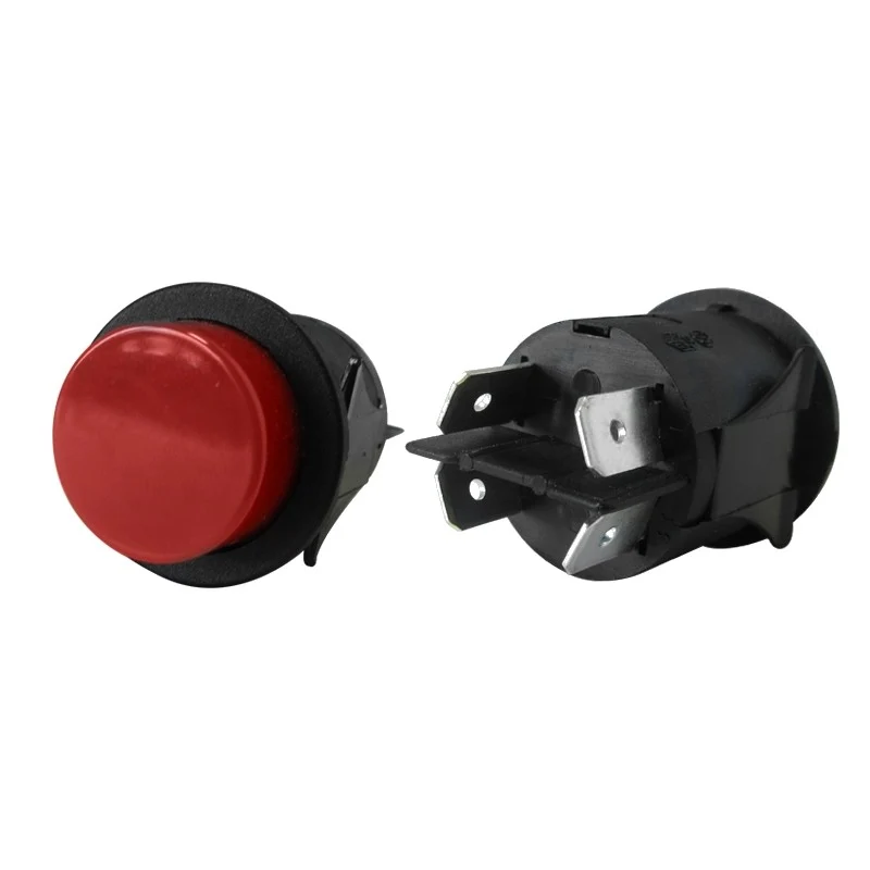 Pulsantino interruttore tondo rosso D.25MM - ricambio per macchina da caffè