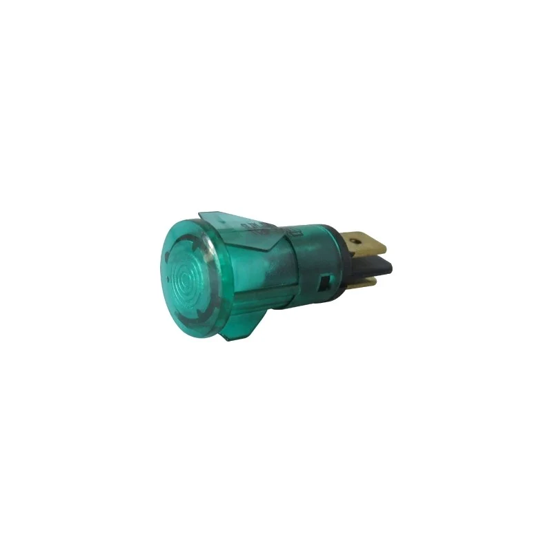 Lampada spia verde neon 250V attacco faston - ricambio per macchina da caffè