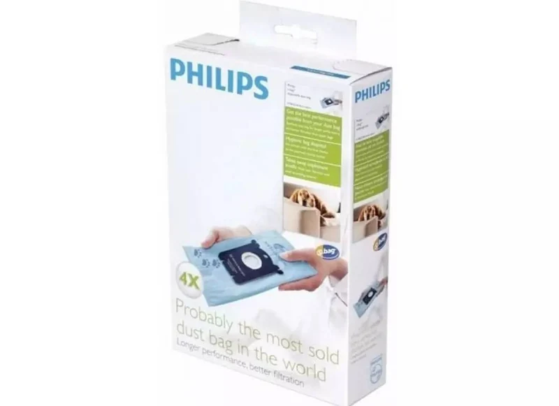 FC8023 4 SACCHETTI S-BAG ANTI ODORE PER ASPIRAPOLVERE PHILIPS VARI MODELLI