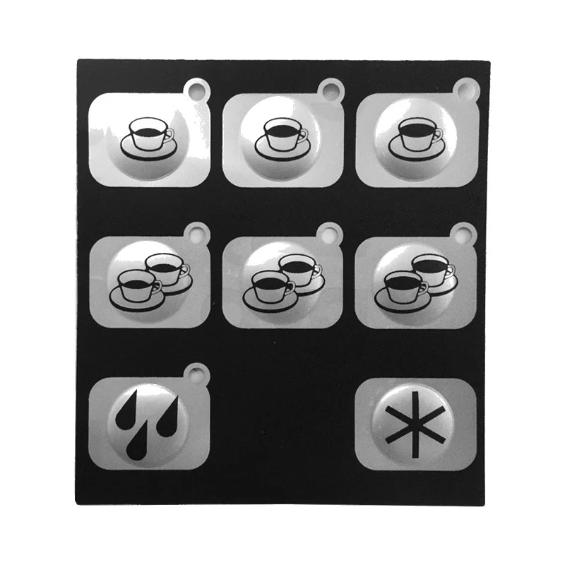 Adesivo pulsantiera 8 tasti - ricambio per macchina da caffè