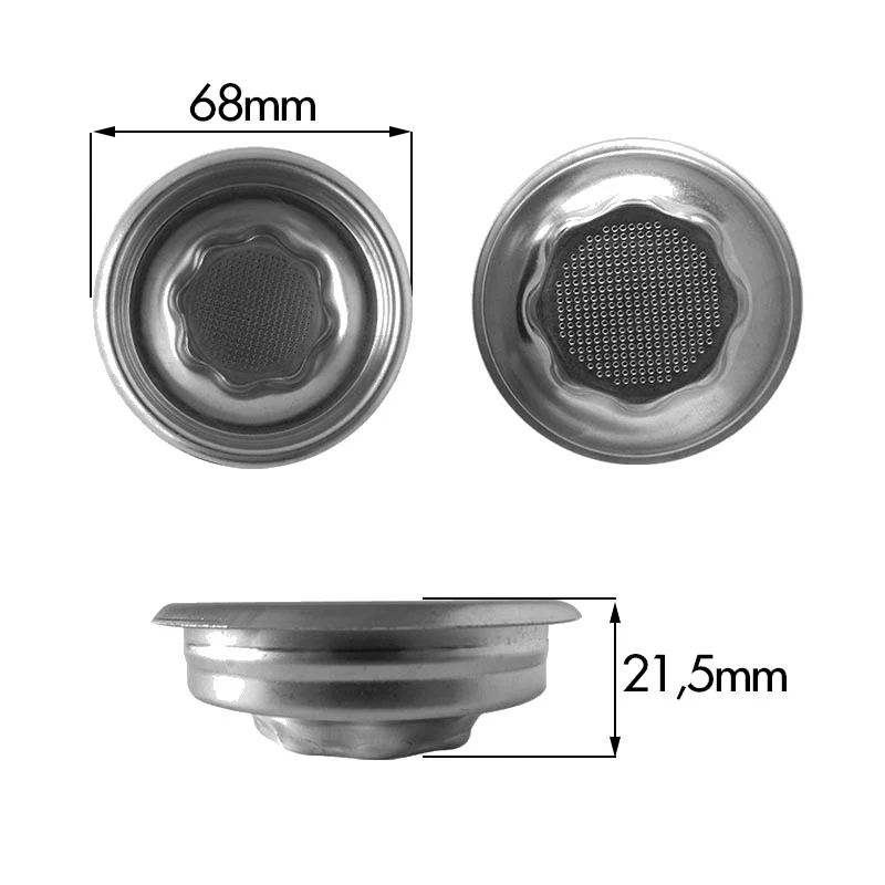 Filtro unic 1TZ 7G. H.21,5 AISI304 - ricambio per macchina da caffè