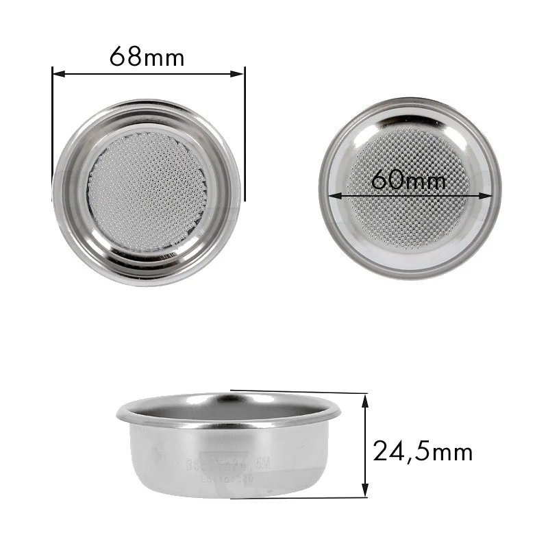 Filtro cimbali 2TZ 12/18G. H.24,5 - ricambio per macchina da caffè