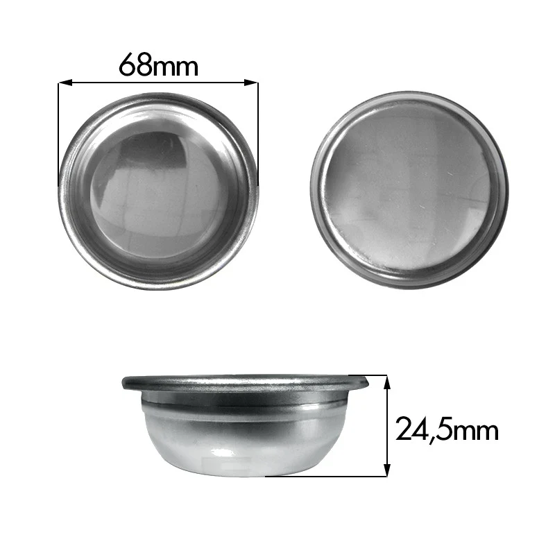 Filtro cieco D.68MM H.24,5MM aisi 430 - ricambio per macchina da caffè