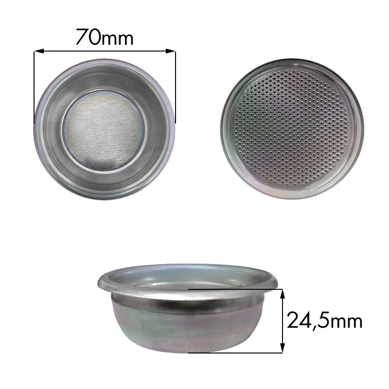 Filtro 2TZ 14G. H.24,5 con microfori - ricambio per macchina da caffè