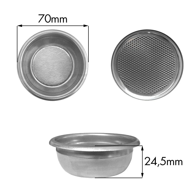 Filtro 2TZ 14G. H.24,5 con microfori - ricambio per macchina da caffè