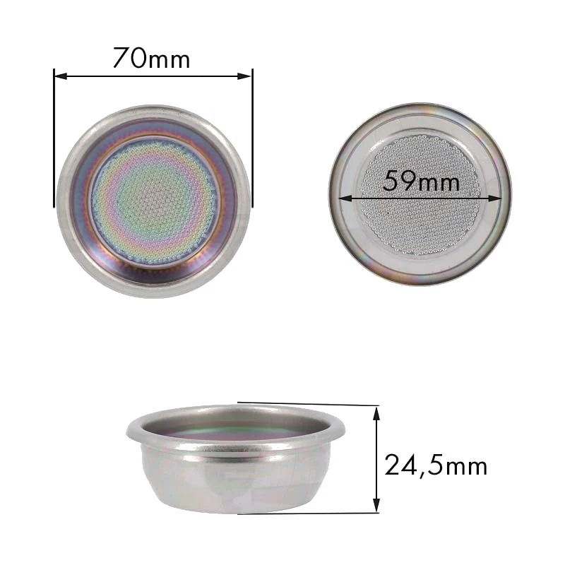 Filtro 2TZ 14G. H.24,5 canalino esterno aisi - ricambio per macchina da caffè