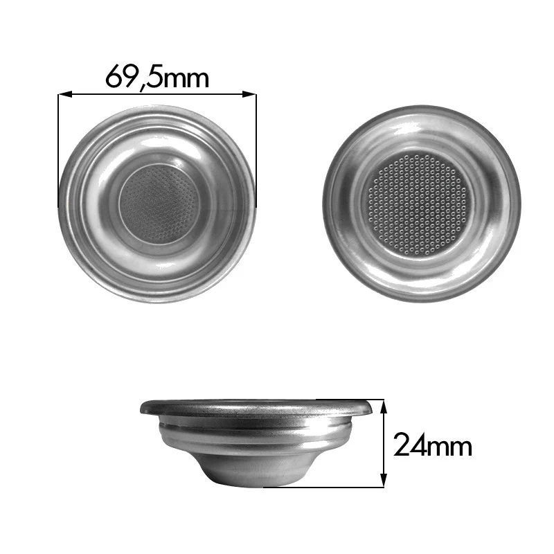 Filtro 1TZ 7G. H.24 canalino esterno AISI304 - ricambio per macchina da caffè