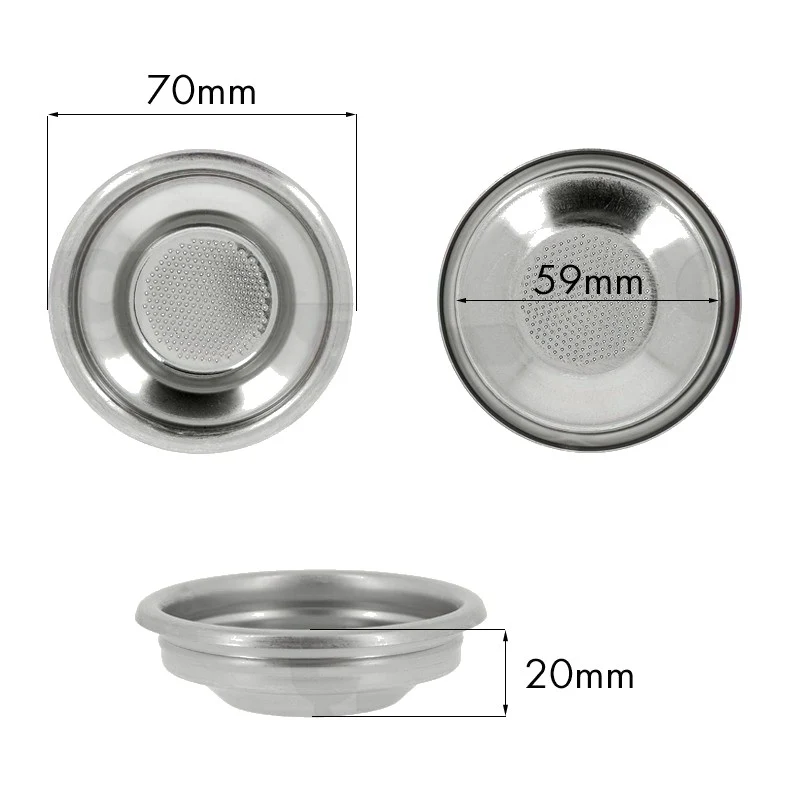 Filtro 1TZ 6G. H.20 canalino esterno aisi 304 - ricambio per macchina da caffè