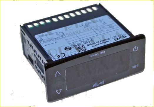 TERMOSTATO ELIWELL TIPO IDNext 961 DIM LxB mm 71x29 PROFON.mm 59 VOLT 230 TIPO TENSIONE AC TIPO DI SONDA NTC/PTC/PT1000 USCITE RELE' N° 1 USCITA RELE' 1 12A UNIVERSALE