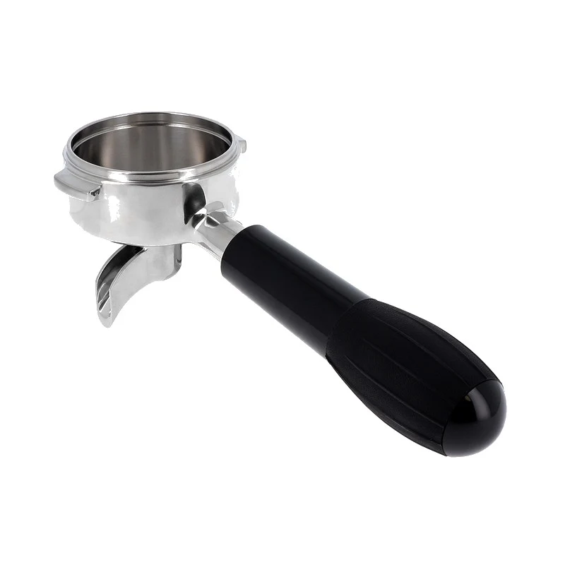 Portafiltro INOX con manopola, tappo nero - ricambio per macchina da caffè